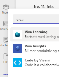Søke Viva Insights i Teams